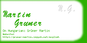 martin gruner business card