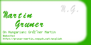 martin gruner business card